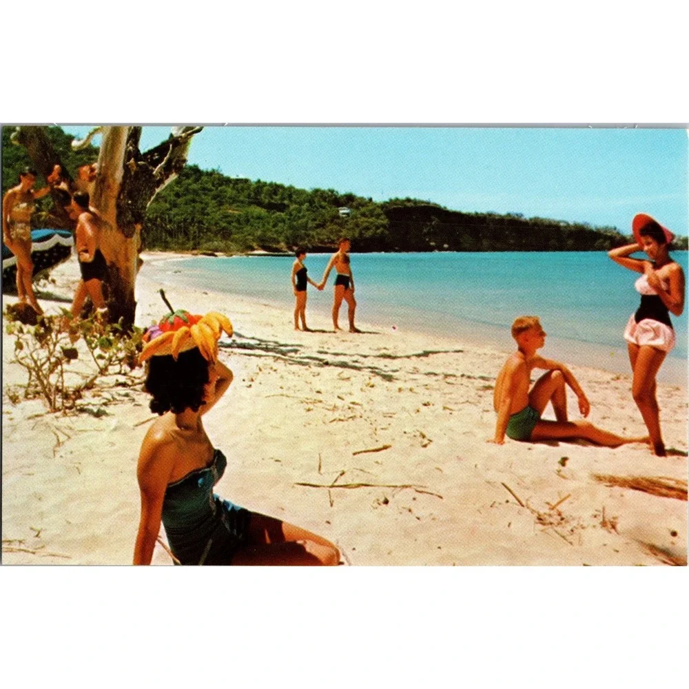 Vintage‎ Grand Anse Beach Grenada Color Postcard by Dexter Press